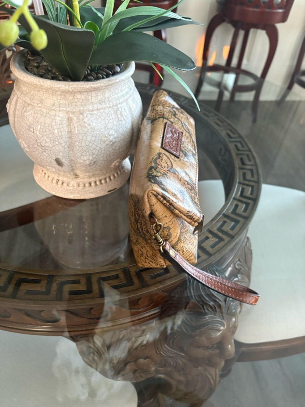 🤎🤎PATRICIA NASH LEATHER MAP FOLD OVER WRISTLET!🤎🤎 - Picture 4 of 7